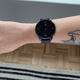 This is extremely far up my forearm compared to other smartwatches. At my actual wrist, it jiggles around too much to get a heart rate reading.